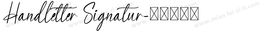 Handletter Signatur字体转换